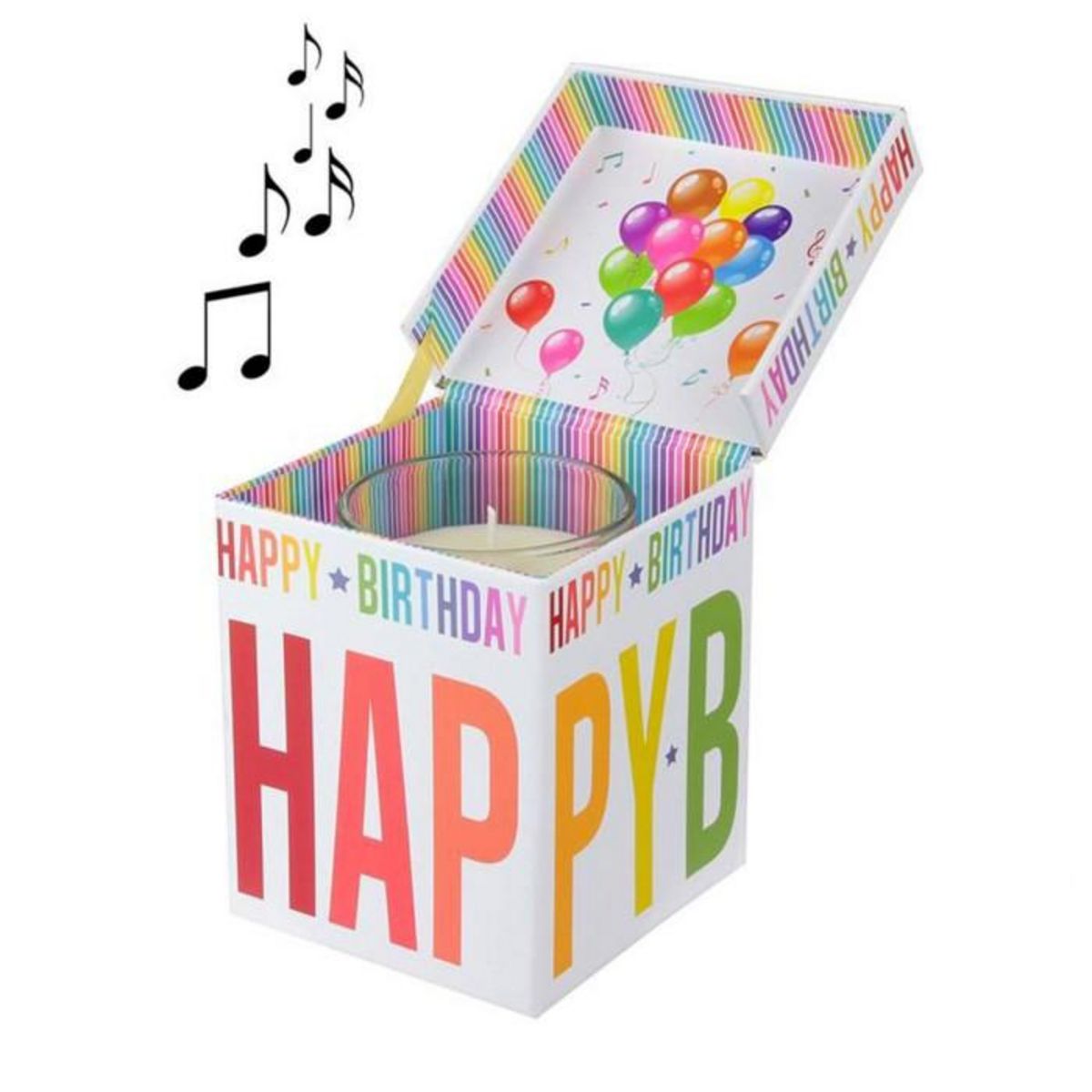 Paris Prix Bougie Parfumée  Anniversaire Musicale  12cm Multicolore