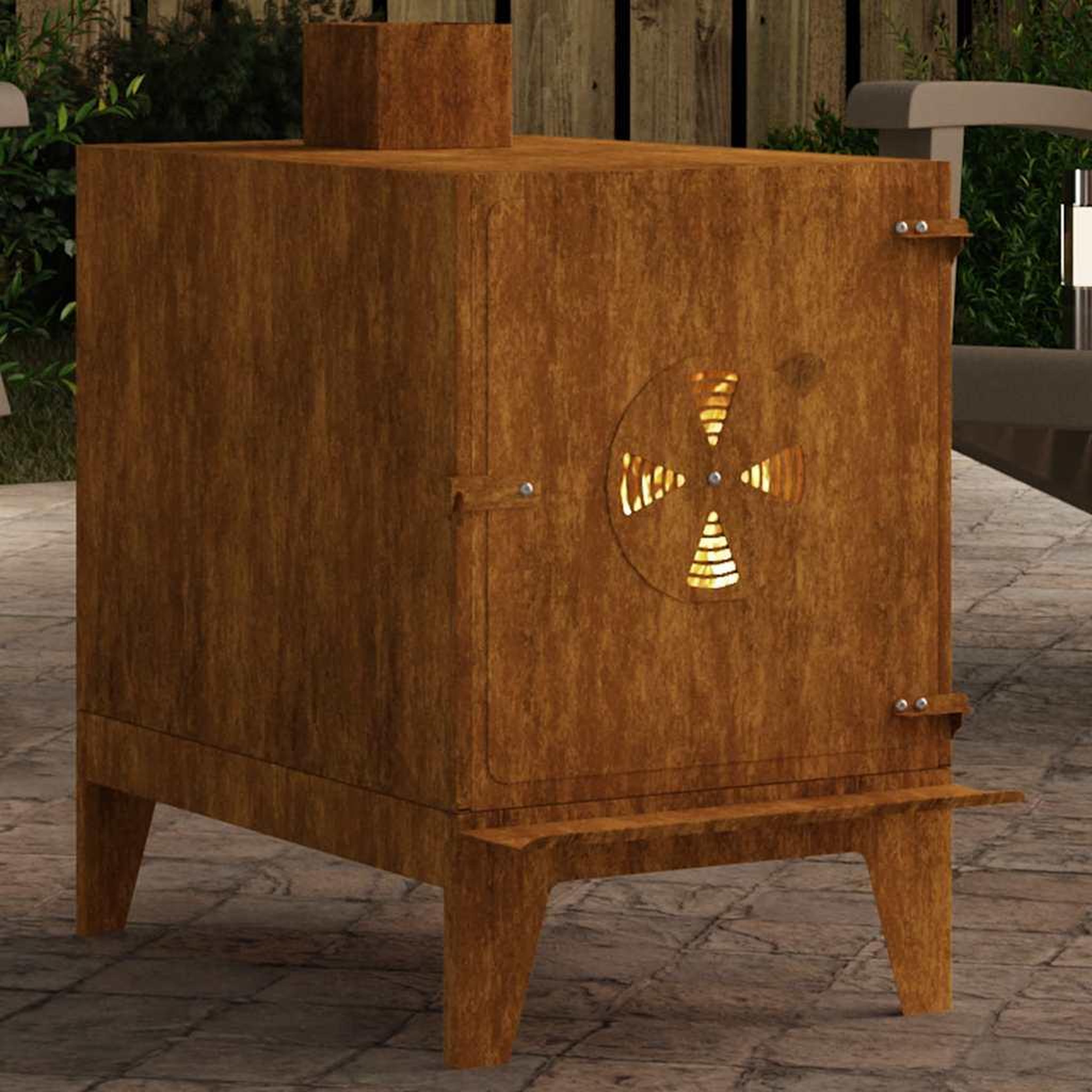 Voir la diapositive 4 : VIDAXL Rechaud de camping 35x50x60 cm acier corten
