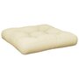 Voir la diapositive 2 : VIDAXL Coussin de palette creme 60x60x12 cm tissu