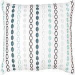 Les Ateliers du Linge Coussin imprimé en polycoton stello. Coloris disponibles : Vert, Rose