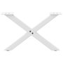 Voir la diapositive 4 : VIDAXL Pieds de table basse forme de X 2 pcs blanc 60x(30-31) cm acier