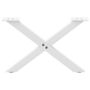 Voir la diapositive 4 : VIDAXL Pieds de table basse forme de X 2 pcs blanc 60x(30-31) cm acier