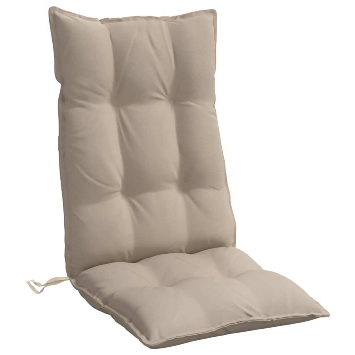 VIDAXL Coussins de chaise a dossier haut lot de 2 taupe tissu oxford