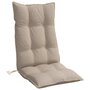 Voir la diapositive 5 : VIDAXL Coussins de chaise a dossier haut lot de 2 taupe tissu oxford