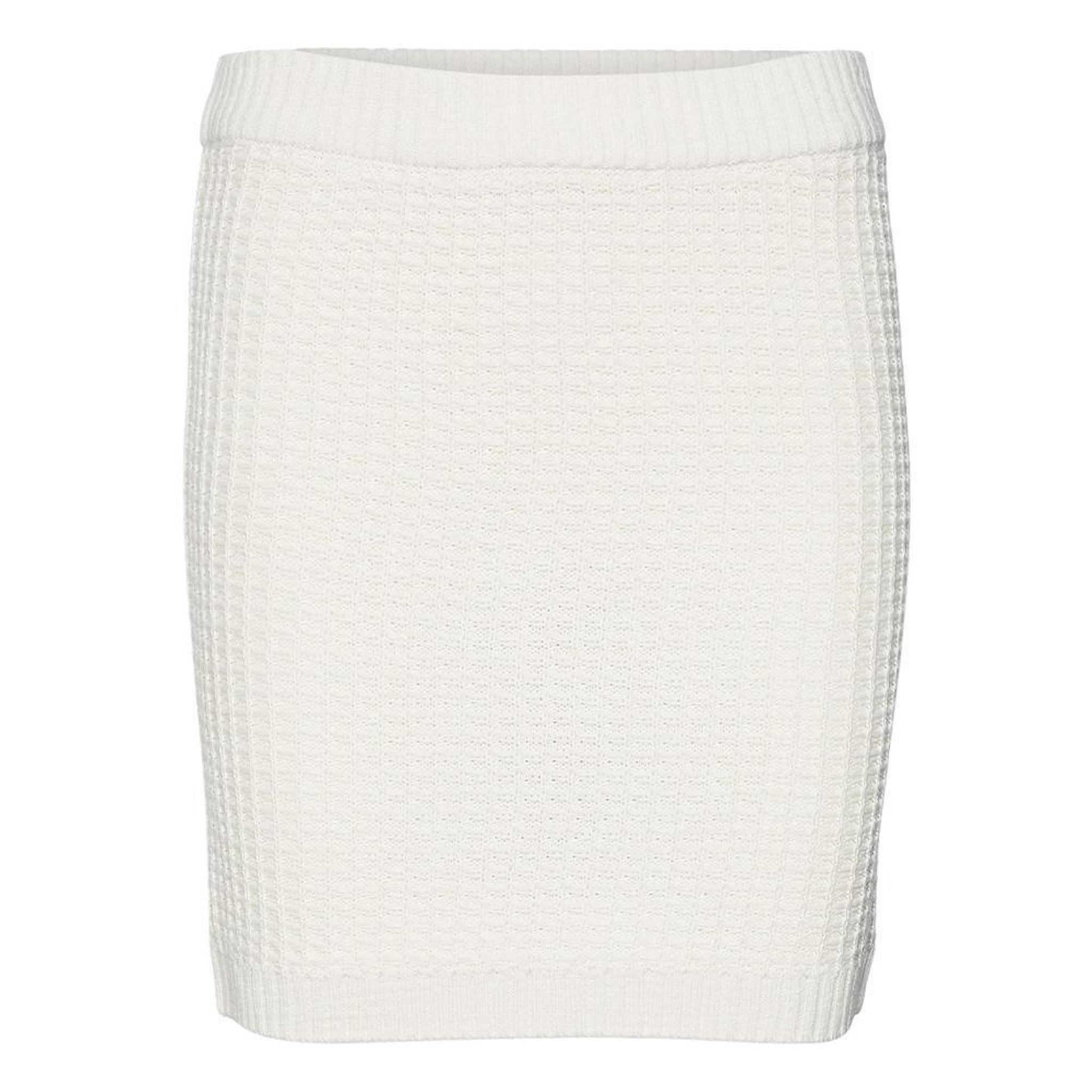 Vero Moda Jupe en Maille Écru Femme Vero Moda Omega