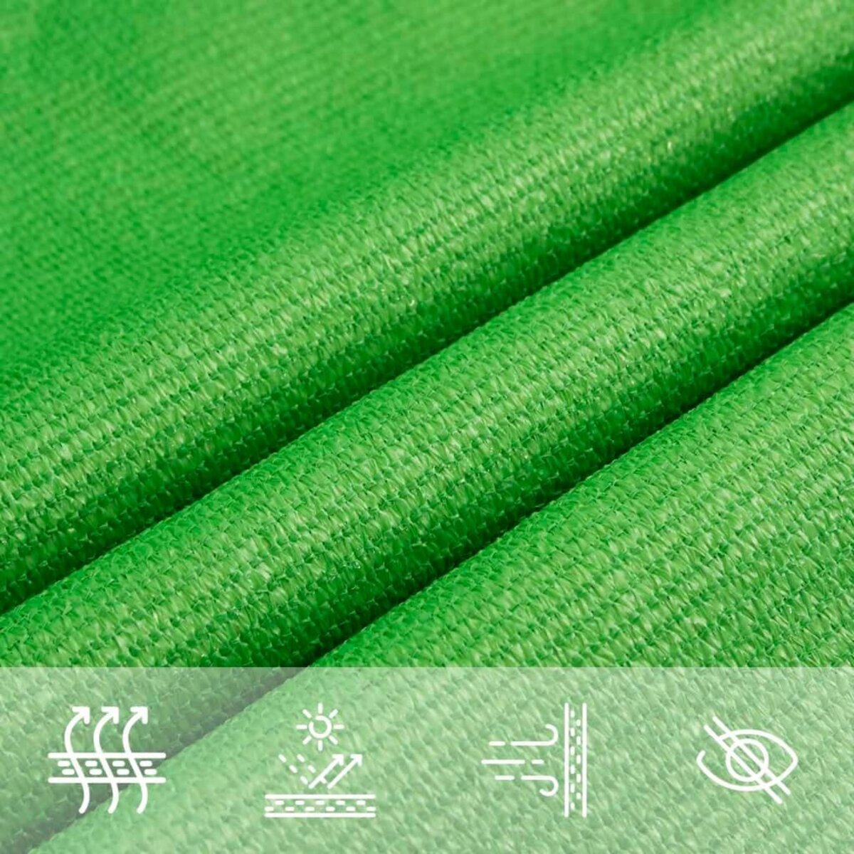 VIDAXL Voile d'ombrage 160 g/m^2 Vert clair 2,5x2,5 m PEHD