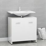 VIDAXL Armoire de salle de bain Blanc brillant Bois d'ingenierie