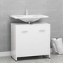 Voir la diapositive 1 : VIDAXL Armoire de salle de bain Blanc brillant Bois d'ingenierie