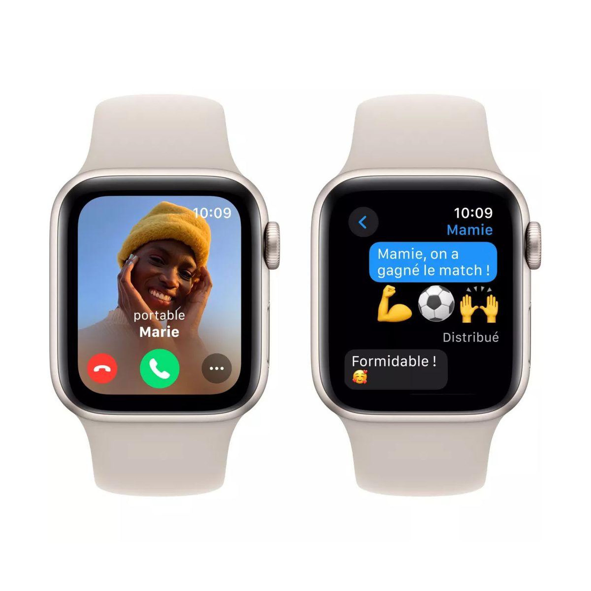 Voir la diapositive 4 : APPLE Montre connectée SE 40mm Lumière Stellaire M/L