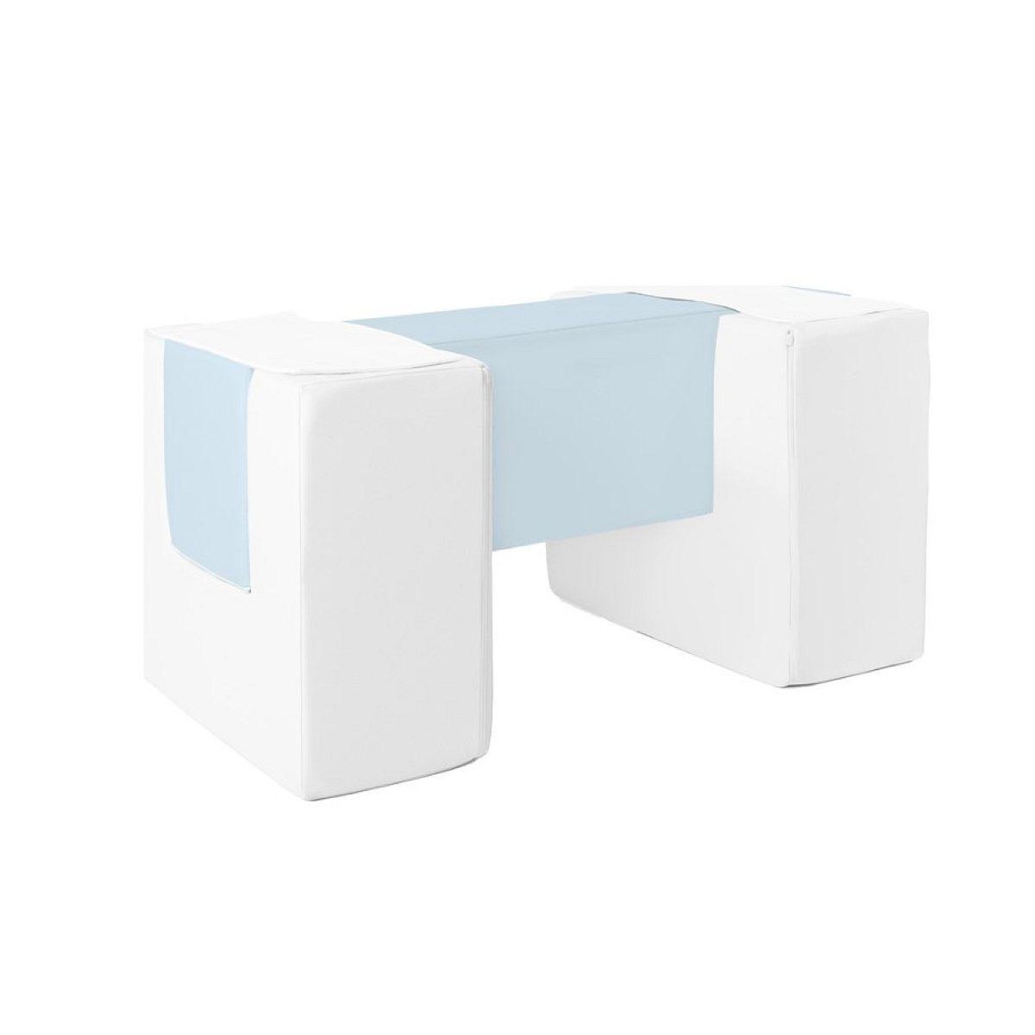 VELINDA 3 blocs en mousse blanc bleu pastel