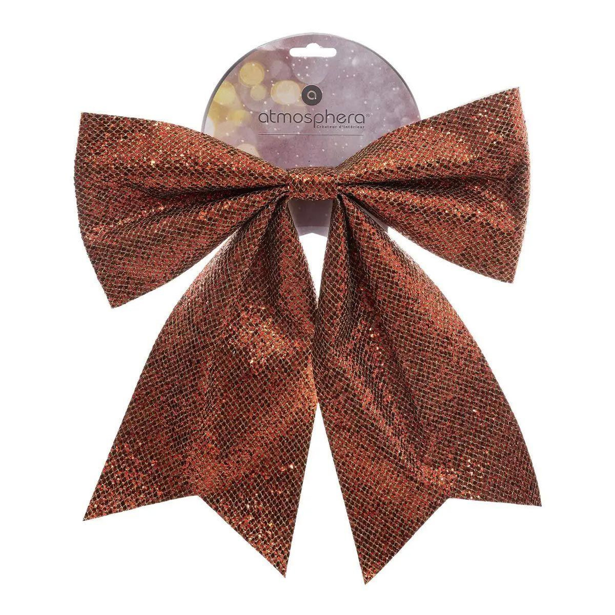 Voir la diapositive 2 : ATMOSPHERA Nœud déco python  soir  37cm rouge