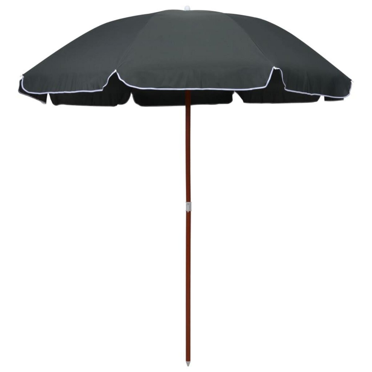 VIDAXL Parasol de jardin avec mat en acier 240 cm anthracite