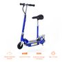 Voir la diapositive 4 : HOMCOM Trottinette électrique 120 W pliable pour enfant de 7 à 12 ans hauteur guidon et selle réglable 10 Km/h max. bleu