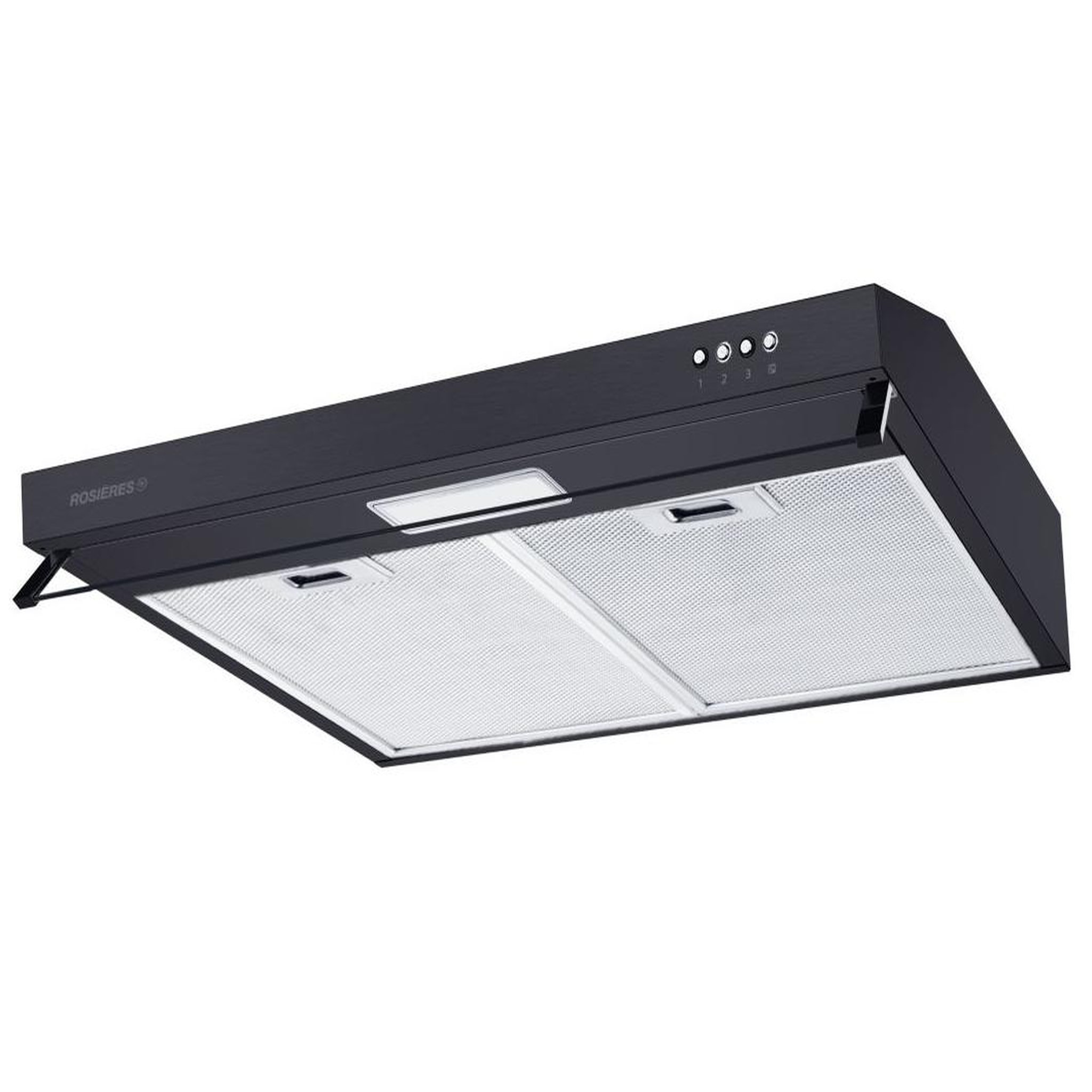 Rosieres Hotte visière 60cm 348m3/h noir - rhc638/1pn