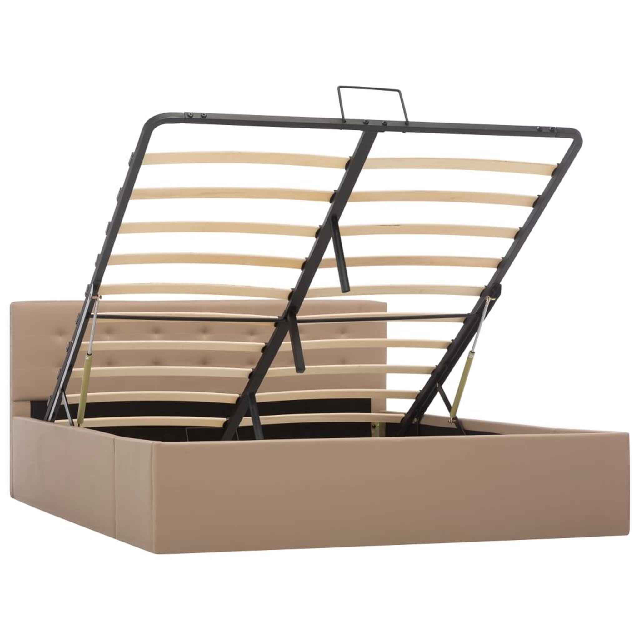Voir la diapositive 2 : VIDAXL Cadre de lit a rangement hydraulique sans matelas 140x200 cm
