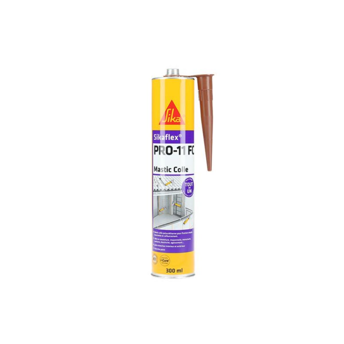 Sika Mastic colle polyuréthane SIKAFLEX PRO 11 FC marron cartouche 300ml SIKA 101402