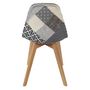 Voir la diapositive 4 : Paris Prix Lot de 4 Chaises Design  Patchwork  86cm Gris