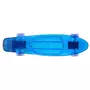 CDTS Skateboard RETRO avec enceinte Bluetooth et plateau lumineux transparent - Bleu