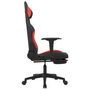Voir la diapositive 4 : VIDAXL Chaise de jeu avec repose-pied Noir et rouge Tissu