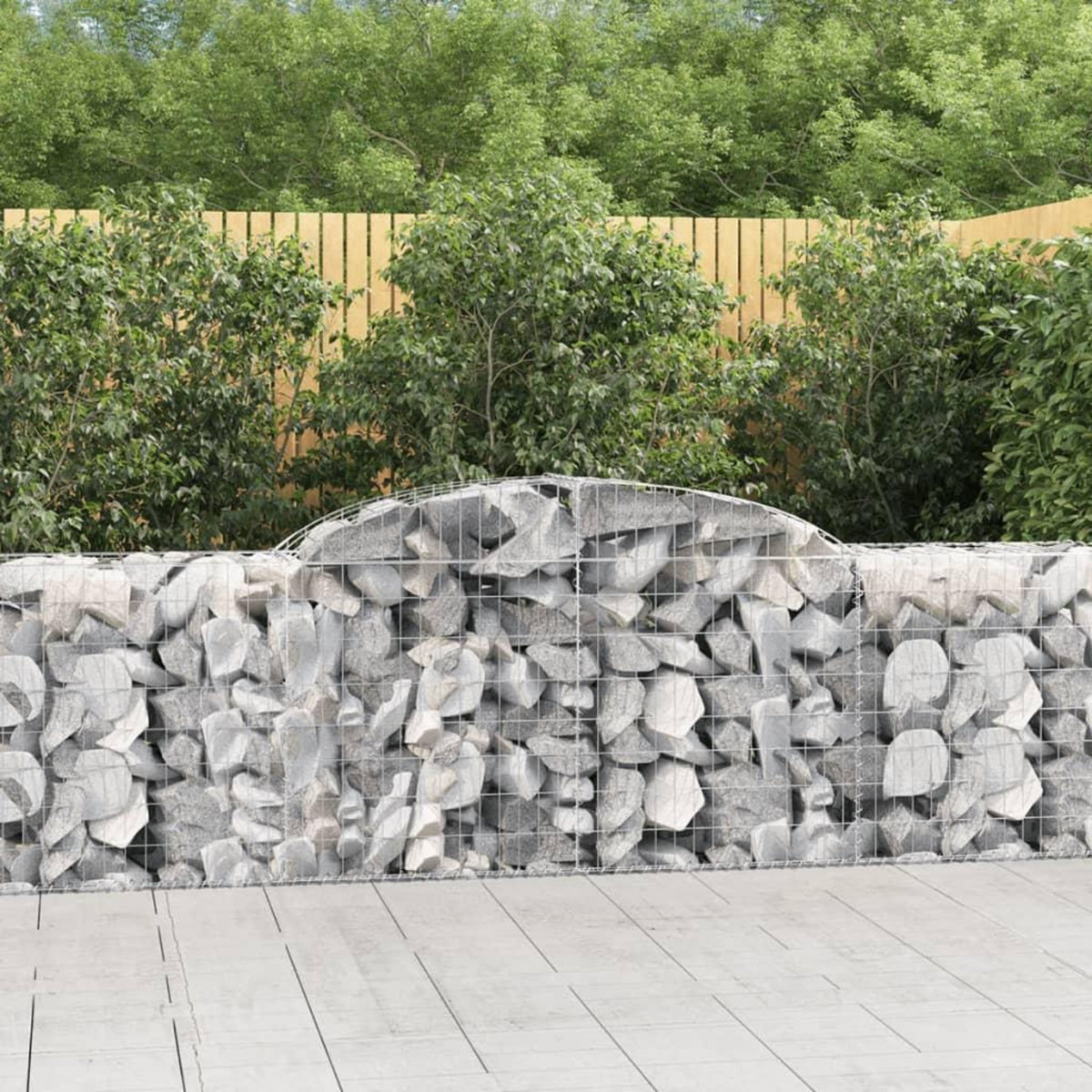 VIDAXL Paniers a gabions arques 7 pcs 300x50x80/100 cm fer galvanise