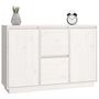Voir la diapositive 4 : VIDAXL Buffet Blanc 111x34x75 cm Bois massif de pin