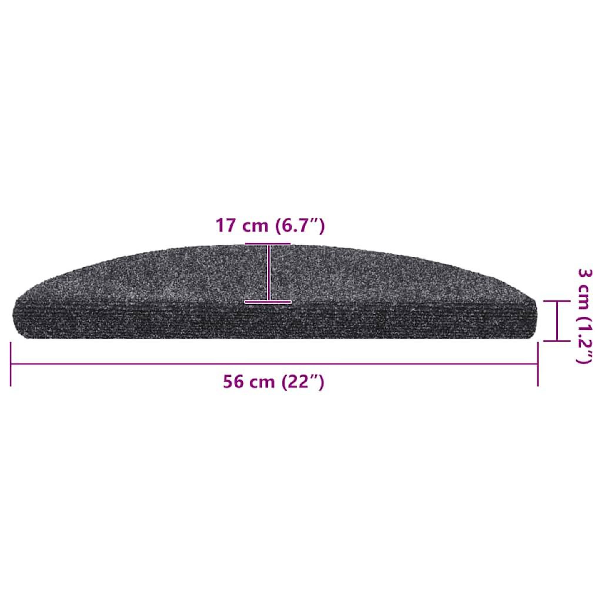 Voir la diapositive 6 : VIDAXL Tapis d'escalier auto-adhesifs 30 pcs gris fonce 56x17x3 cm