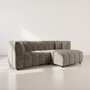 Voir la diapositive 1 : LISA DESIGN Curtis - canapé d'angle droit 4 places avec accoudoir en tissu texturé