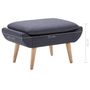 Voir la diapositive 6 : VIDAXL Repose-pied Tapisserie en tissu 73 x 43 x 42 cm Gris fonce