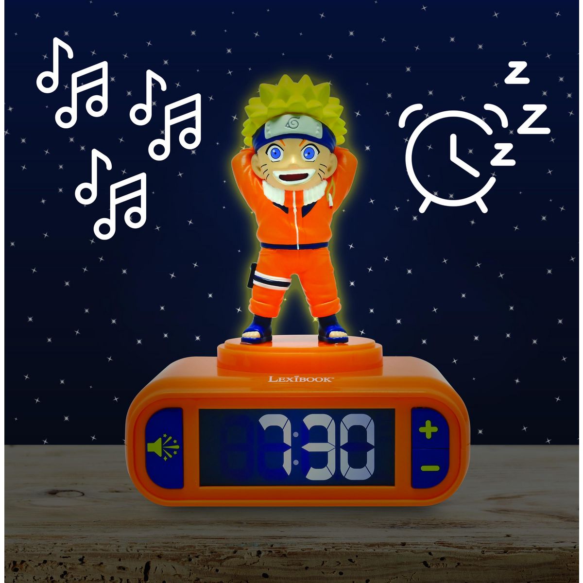 Lexibook Réveil - Veilleuse Naruto avec effets sonores