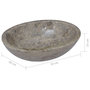 Voir la diapositive 6 : VIDAXL Lavabo Gris 53x40x15 cm Marbre