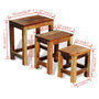 Voir la diapositive 6 : VIDAXL Table gigogne 3 pcs vintage Bois de recuperation