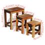 Voir la diapositive 6 : VIDAXL Table gigogne 3 pcs vintage Bois de recuperation