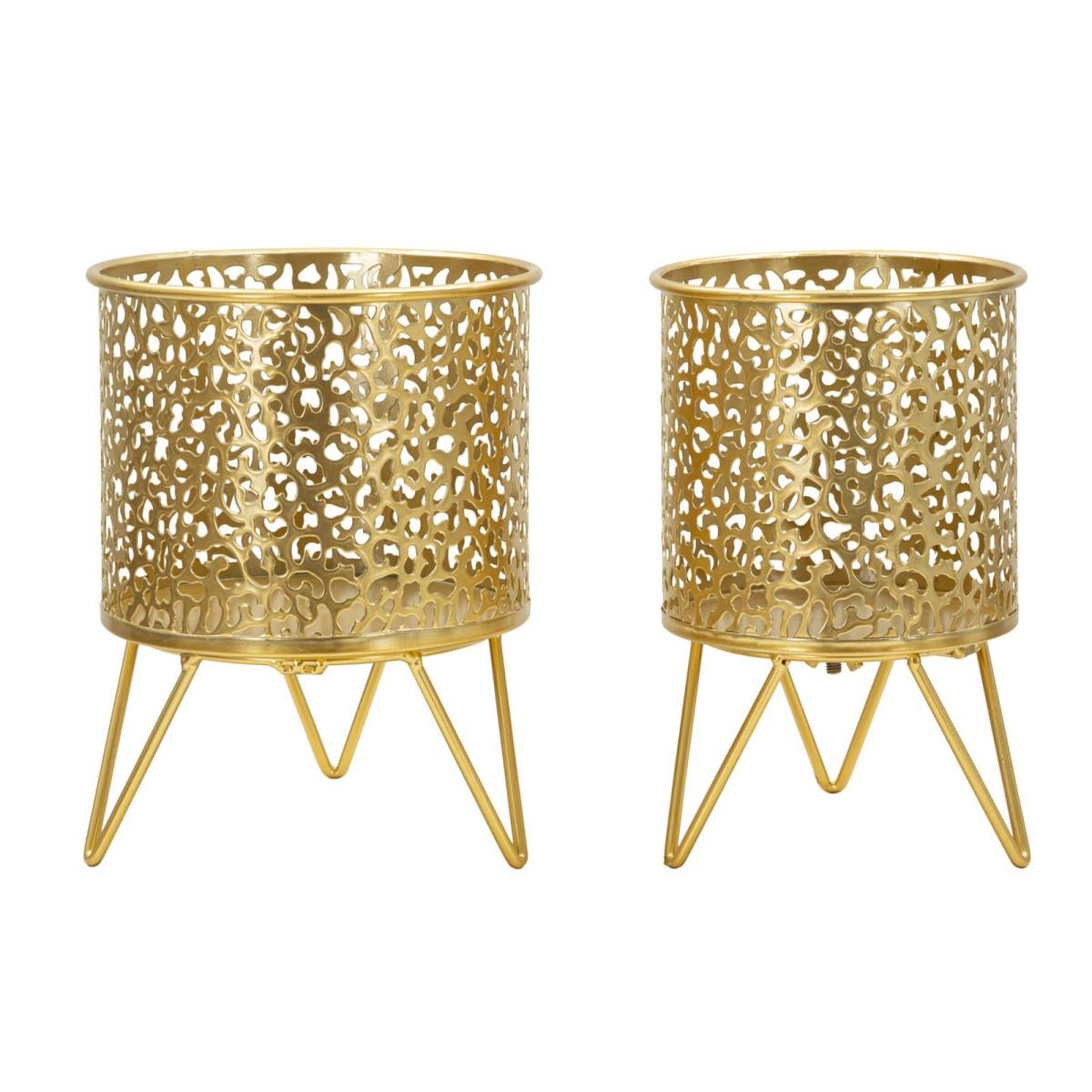 Paris Prix Lot de 2 cache-pots design  piny  20cm or