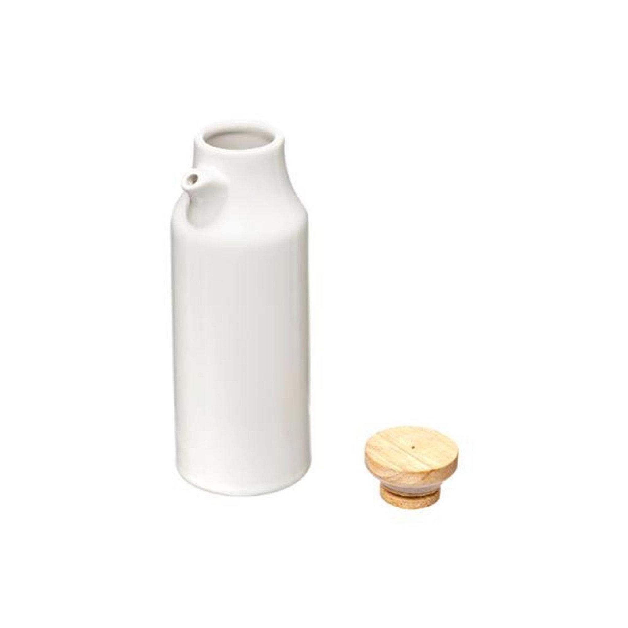 Voir la diapositive 3 : FIVE Ensemble huile & vinaigre  ceramic  18cm blanc