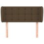 Voir la diapositive 3 : VIDAXL Tete de lit avec oreilles Marron Fonce 83x23x78/88 cm Tissu