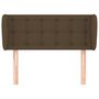 Voir la diapositive 3 : VIDAXL Tete de lit avec oreilles Marron Fonce 83x23x78/88 cm Tissu