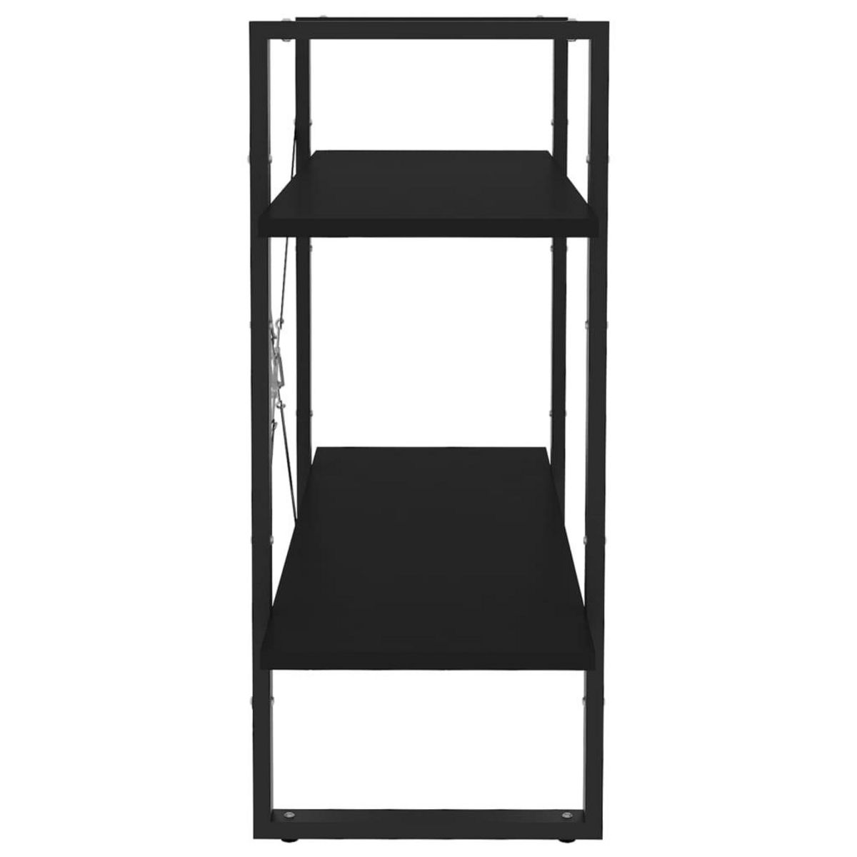 VIDAXL Bibliotheque a 2 niveaux Noir 80x30x70 cm bois d'ingenierie