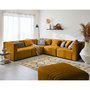 Voir la diapositive 1 : LISA DESIGN Nova - canapé modulable d'angle réversible - 6 places - avec pouf d'appoint - en velours