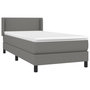 Voir la diapositive 3 : VIDAXL Sommier a lattes de lit avec matelas Gris fonce 80x200 cm Tissu