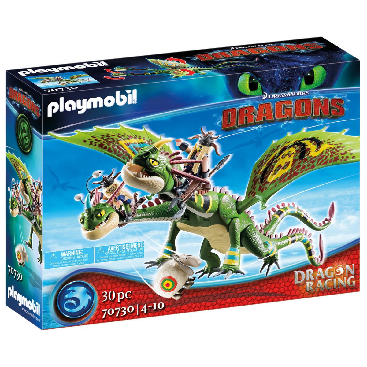PLAYMOBIL 70730 Dragon Racing - Course de dragons : Kognedur Kranedur Pète et Prout