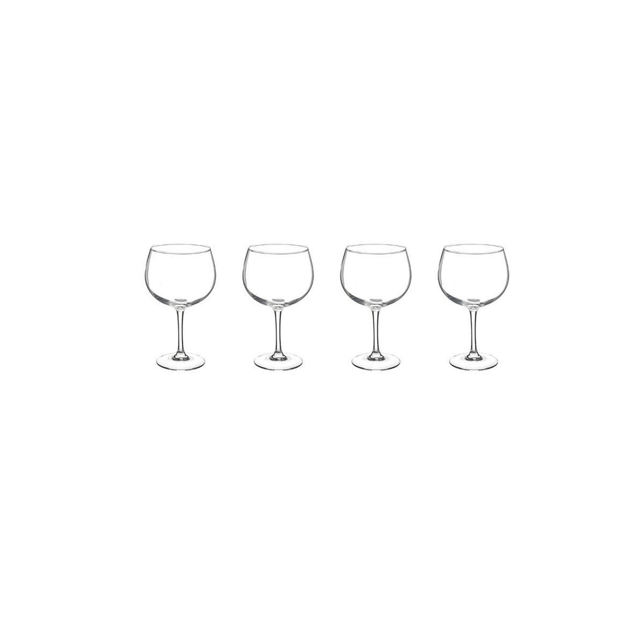 SECRET DE GOURMET Lot de 4 verres à pied  gin  70cl transparent