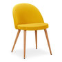 Voir la diapositive 2 : Paris Prix Lot de 6 Chaises Scandinaves Tissu  Morro  78cm Jaune