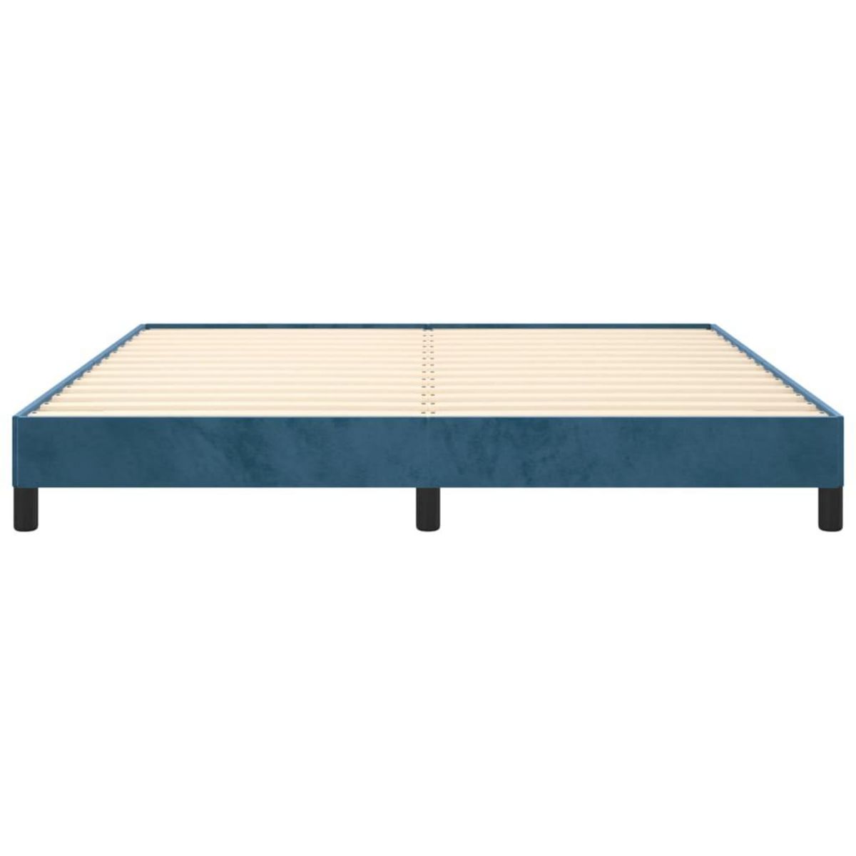 VIDAXL Cadre de lit sans matelas bleu fonce 180x200 cm velours