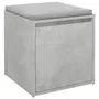 VIDAXL Tiroir boîte Gris beton 40,5x40x40 cm Bois d'ingenierie