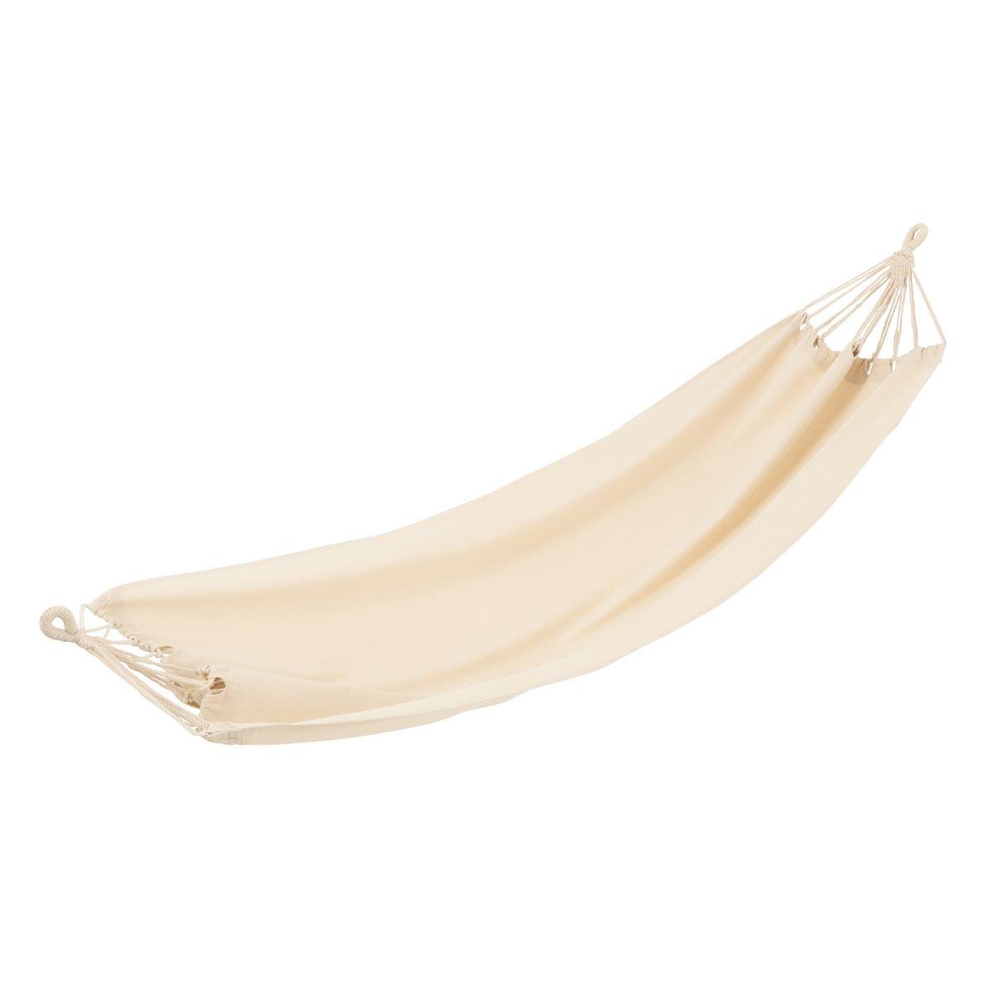 J-LINE Hamac en tissu  uni  200cm beige clair