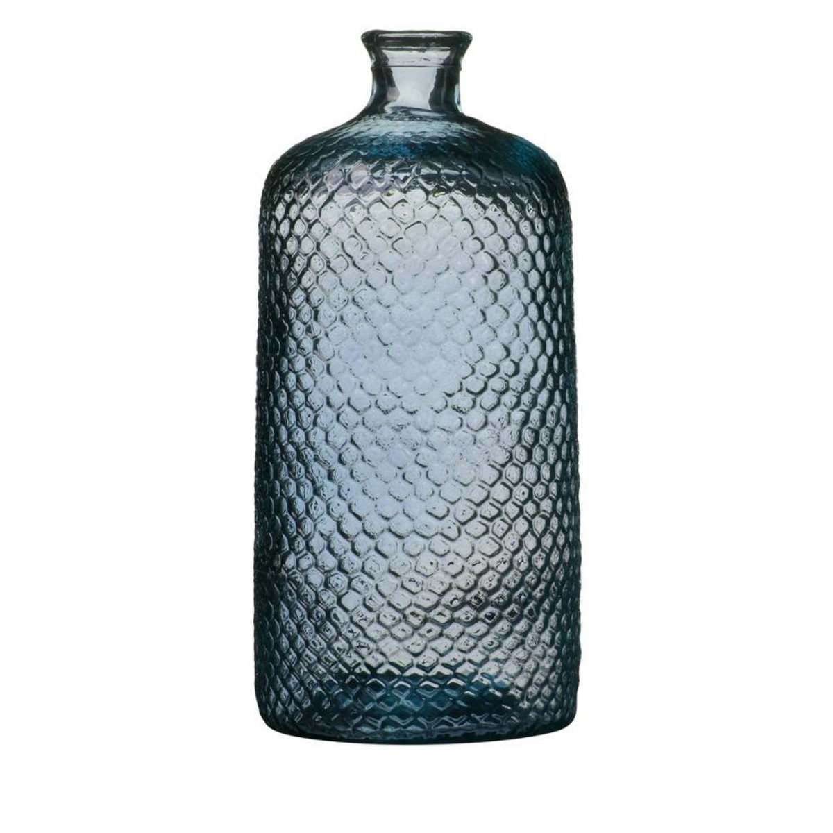 FORNORD Vase Serena verre recyclé bleu 7L D18.5 H42