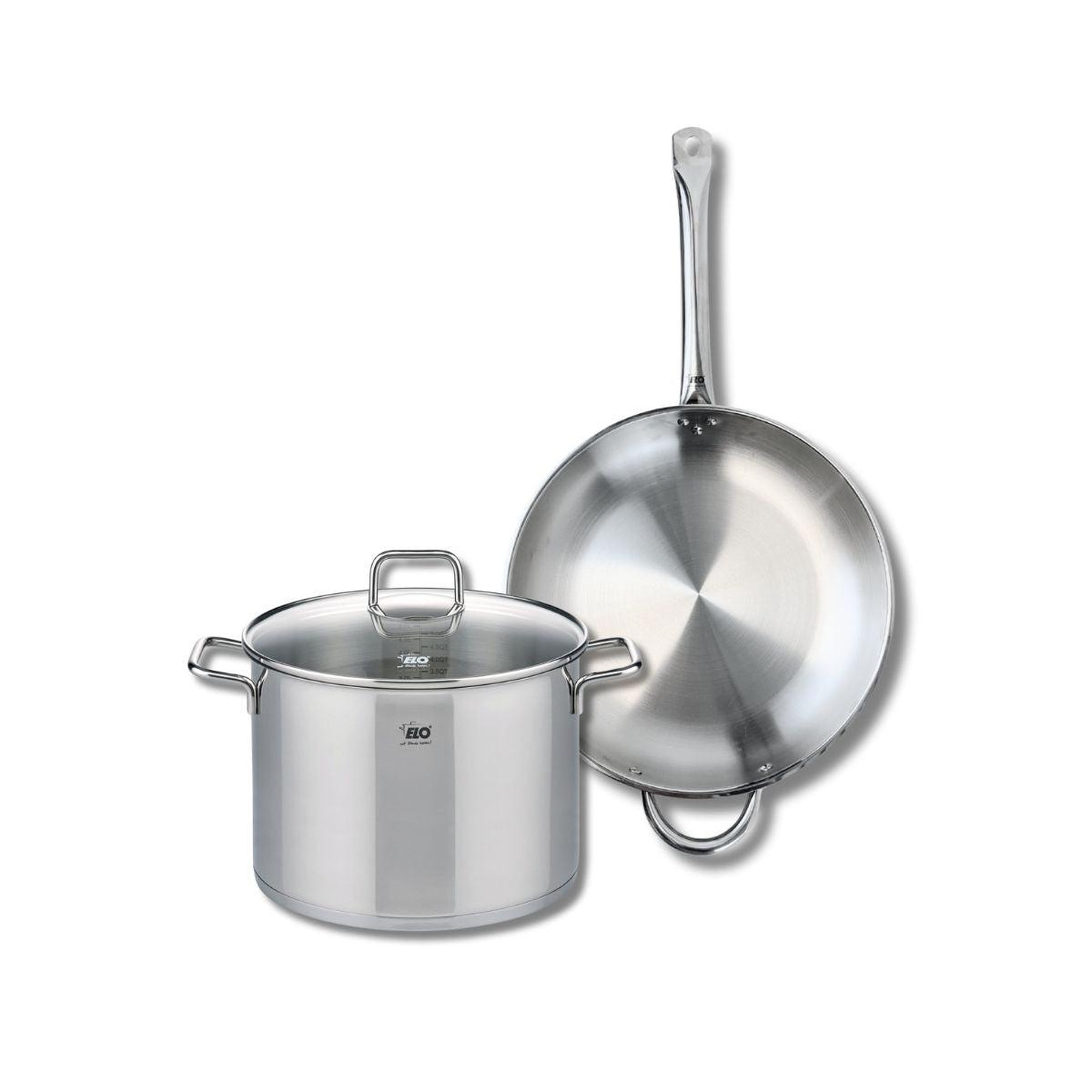 ELO Ensemble de 1 poêle de cuisson 32 cm et 1 faitout 26 cm elo profi citrin