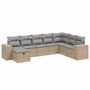 Voir la diapositive 2 : VIDAXL Salon de jardin avec coussins 8pcs melange beige resine tressee
