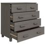 Voir la diapositive 5 : VIDAXL Buffet HAMAR Gris clair 79x40x80 cm Bois massif de pin