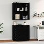 Voir la diapositive 5 : VIDAXL Buffet haut Noir Bois d'ingenierie